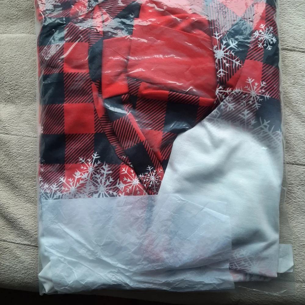 Rotita - So cute! Snowman Print Drawstring Red Sweatshirt - Size: L - Picture 4 of 9